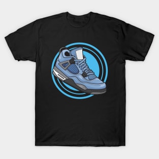 AJ 4 Retro unv Blue Sneaker T-Shirt